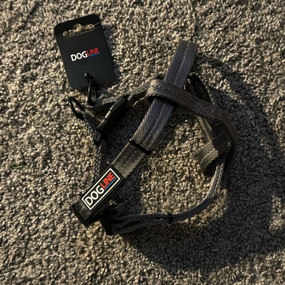 NEW! Dog Nylon Flat Step-In Harness - Gray